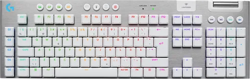 Logitech G915 X LIGHTSPEED - Táctil - 100% - Teclado para juegos - Nórdico - Blanco