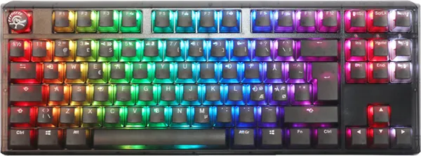 Ducky One 3 - Aura Black Nordic - TKL - Kailh Box Jellyfish Switch Y - RGB - ND - Teclado para juegos - Nórdico - Negro