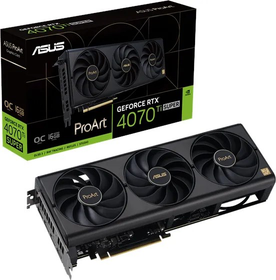 ASUS GeForce RTX 4070 Ti SUPER ProArt OC - 16GB GDDR6X RAM - Tarjeta gráfica