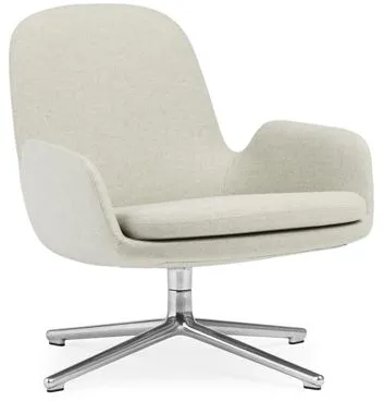 Normann Copenhagen Sillón Era Bajo con Swivel en Aluminio/Main Line Flax MLF20