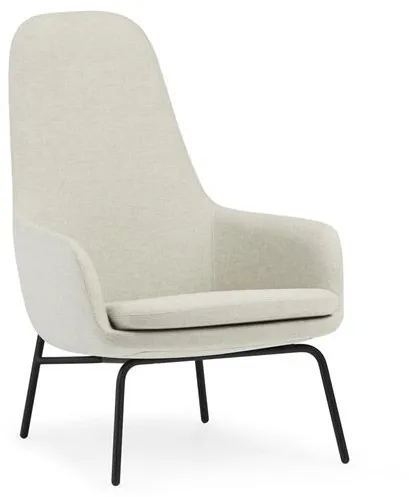 Normann Copenhagen Era Sillón Alto Acero Negro/Main Line Flax MLF20