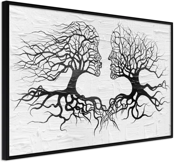 ARTGEIST Póster con marco - Like the Old Trees Negro con Passepartout 60x40
