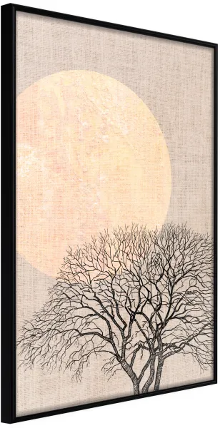 ARTGEIST Póster con marco - Tree in the Morning Negro 30x45