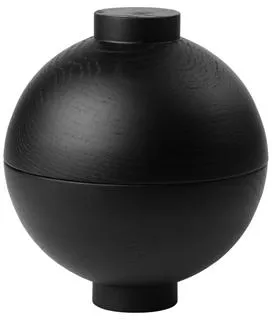 Kristina Dam Studio Wooden Sphere Cuenco Roble Negro XL