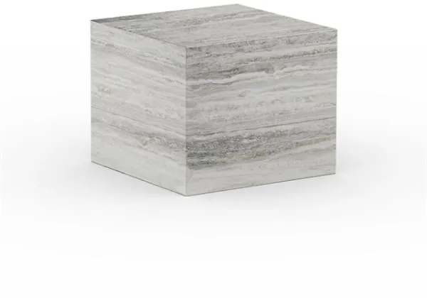 NORR11 Cubism Mesa de Centro Pequeña Plata Travertino