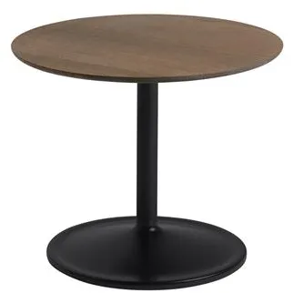 Mesa de centro Muuto Soft Roble ahumado/Negro Ø48 H40
