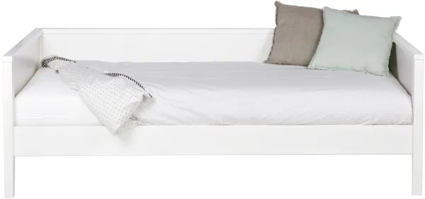 Nikki, Sofá cama, blanco, H73x100x208 cm, pino