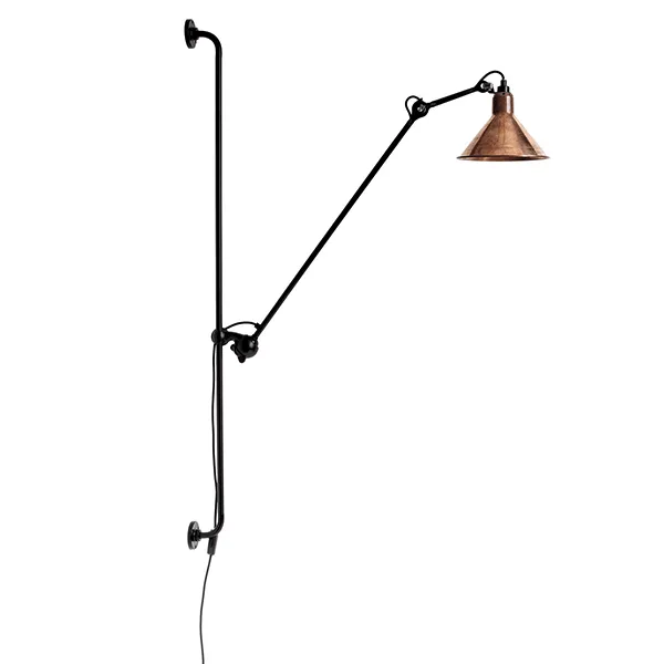 Lampe Gras N214 Lámpara de pared Negro Mate/Cobre en Bruto